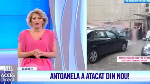 Atac cu repetiție la emisiunea "Acces Direct" de la Antena 1. O femeie dezbrăcată a spart geamurile platoului/ Este aceeași persoană care a atacat-o pe Mirela Vaida în urmă cu 2 luni