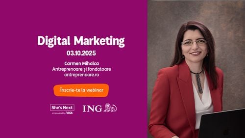 Ai o afacere condusă de femei? Programul She’s Next îți oferă șanse la granturi de până la 30.000 € și coaching de top. Deja te poți preînscrie la webinariile gratuite, în funcție de nevoile tale de business. (P)