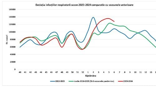 Încă 14 decese din cauza gripei / Numărul total al morților în actualul sezon a ajuns la 79 / Evoluția epidemiei - GRAFIC