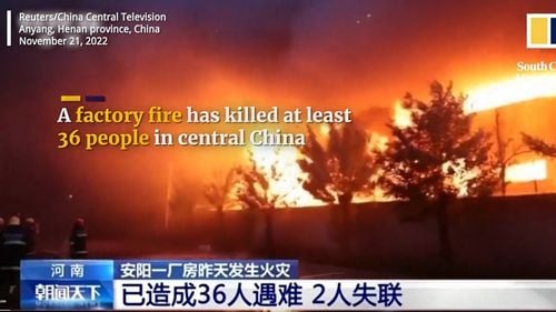China: 38 de morți într-un incendiu într-o fabrică din centrul țării