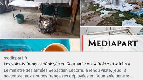 Investigație Mediapart: ”Este o mizerie cu câini și șobolani” / Soldații francezi din baza militară de la Cincu se plâng de mâncarea puțină și de încălzirea deficitară din corturi / Ministerul Apărării: Responsabilitățile privind camparea, hrănirea efectivelor și serviciile conexe au fost asumate integral de partea franceză