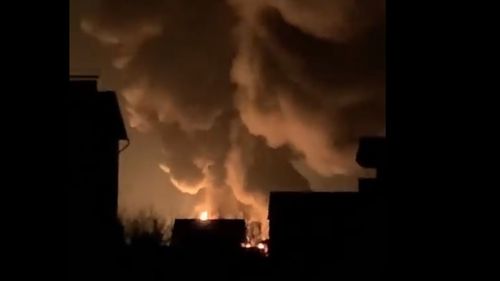 VIDEO Explozie puternică în Vasilkov, un oraș în apropiere de Kiev, în a treia zi a războiului declanșat de ruși