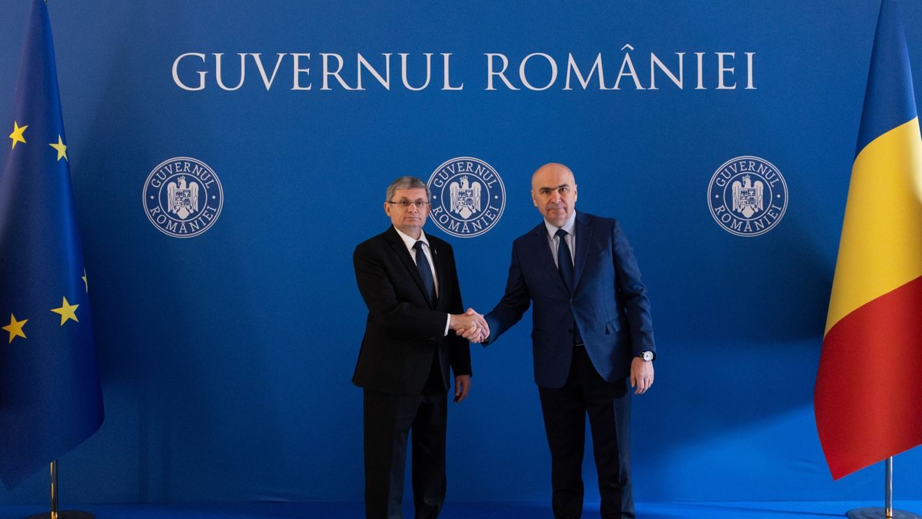 Premierul Bolojan l-a primit la Palatul Victoria pe președintele Parlamentului Republicii Moldova, Igor Grosu