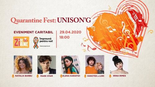 Quarantine Fest: UNISON'G, primul festival caritabil de muzică, desfășurat online. Irina Rimes, Mark Stam, Vanotek și Lori, Natalia Barbu și solista Parov Stelar, Elena Karafizi, concerte din casele lor