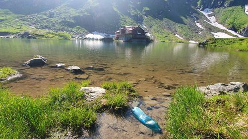 FOTO Bâlea Lac a ajuns o rușine pentru turismul sibian: Vârful kitsch-ului / La suprafața lacului glaciar poți observa păstrăvi sărind pe lângă PET-uri