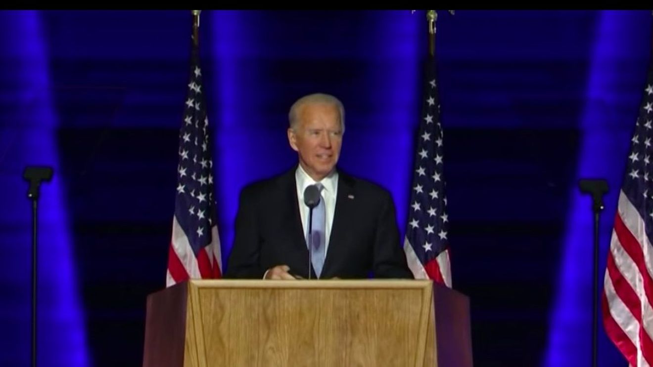 VIDEO Preşedintele ales al SUA, Joe Biden,  s-a adresat naţiunii din fieful său din Wilmington, statul Delaware: Voi reuni America, nu există state roșii și state albastre