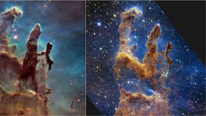 Telescopul James Webb al NASA surprinde o nouă imagine uluitoare a Stâlpilor Creației