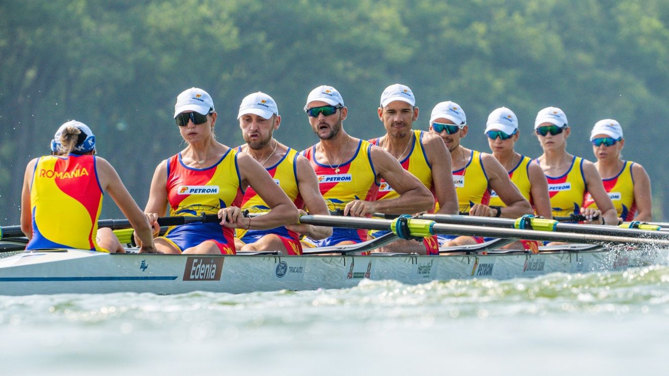 România face istorie la Campionatul Mondial de Canotaj: Prima medalie de aur pentru o echipă de 8+1 mixt a fost obținută de tricolori