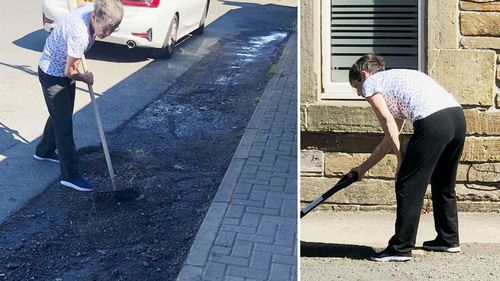 O femeie de 75 de ani care și-a asfaltat gropile din fața casei a stârnit nemulțumirea consiliului local. „Este nepotrivit”