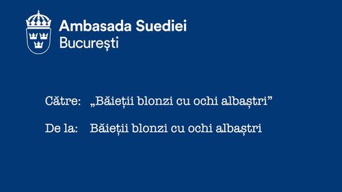 Trolling de la Ambasada Suediei pentru SRI: La mulți ani de la Băieții blonzi cu ochi albaștri pentru ”Băieții blonzi cu ochi albaștri”