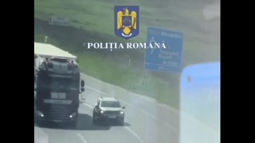 VIDEO O cameră montată pe elicopterul poliției a filmat un autoturism care a încălcat linia continuă și a intrat pe sens opus fără a avea vizibilitate. Șoferul a fost amendat