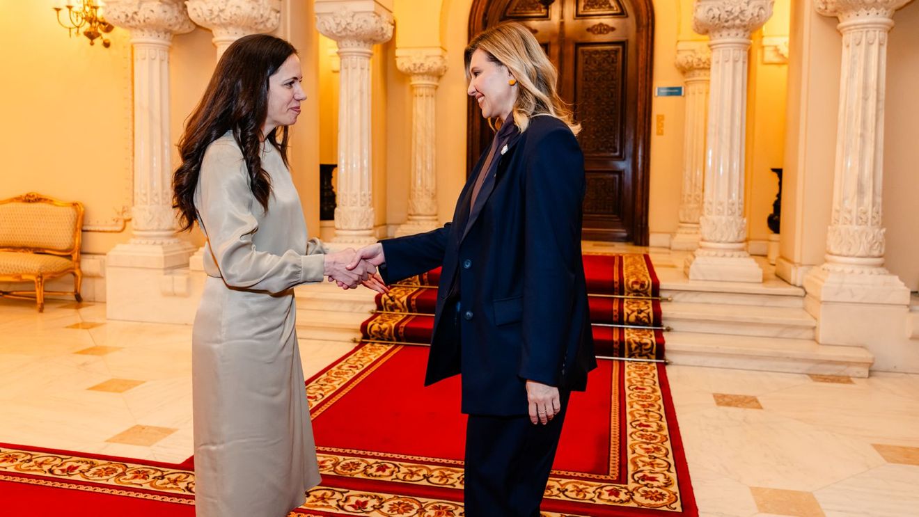 FOTO: Soția lui Volodimir Zelenski s-a întâlnit cu Mirabela Grădinaru, partenera președintelui Nicușor Dan / Olena Zelenska va participa la un eveniment al Universității București