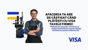 Cu cât folosești mai des cardul Visa Business, afacerea ta are mai mult de câștigat. De exemplu, poți plăti ușor cu cardul utilitățile firmei. Iar dacă folosești cardul de cel puțin 3 ori/lună ai șansa de a câștiga 15.000 Euro pentru afacerea ta (P)