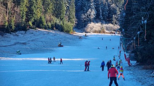 Sâmbătă va fi pornită nocturna pe Pârtia Bradul din Poiana Brașov - Care este stratul de zăpadă pe principalele pârtii de schi din România