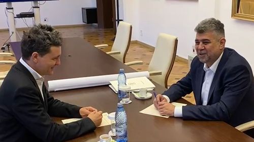 VIDEO Întâlnire între Marcel Ciolacu și Nicușor Dan, la Primăria Capitalei
