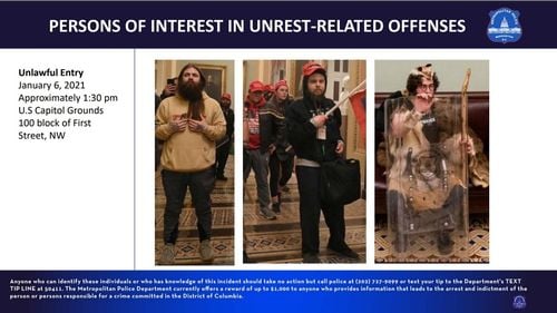 Poliția din Washington a publicat mai multe fotografii ale protestatarilor care au intrat în Capitoliu și cere ajutor pentru identificarea lor/ Recompensă de până la 1.000 de dolari