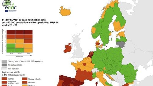 13 insule grecești, trecute de Centrul European pentru Controlul şi Prevenirea Bolilor pe lista roșie. Se descurajează orice călătorie care nu este esențială