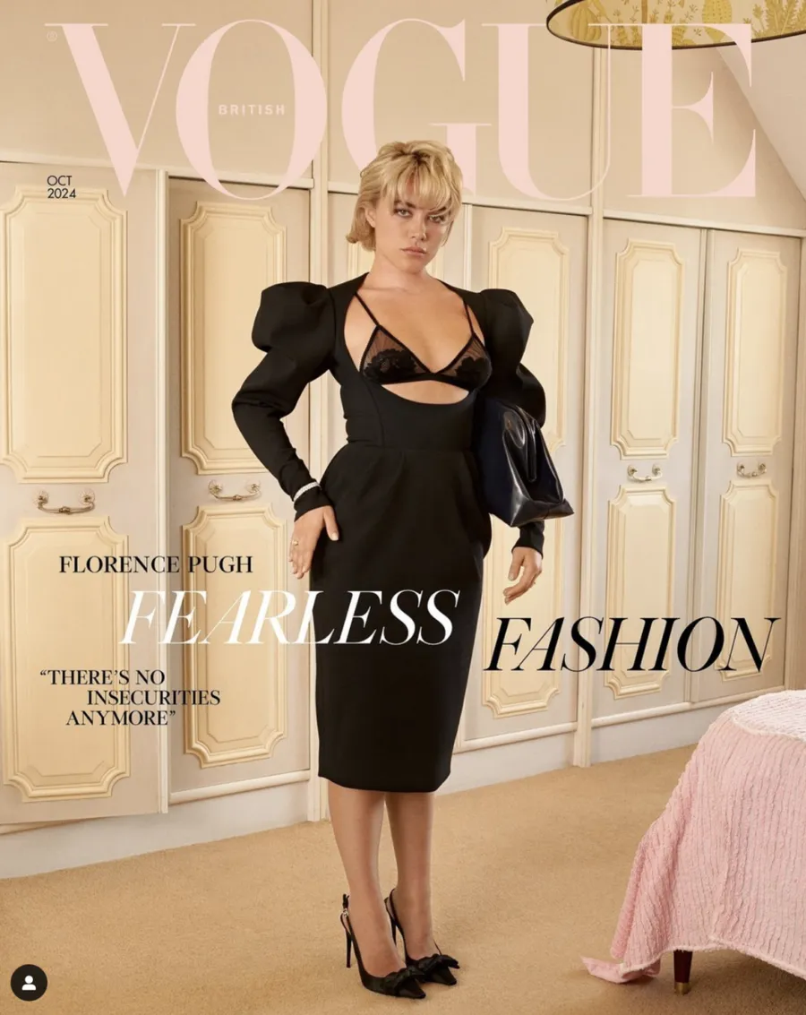 vogue, florence pugh, moda, paris fashion week, 