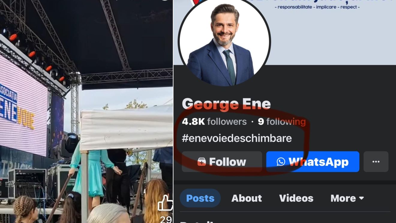 Pe afișul unui concert cu Smiley în comuna Berceni, finanțat de CJ Ilfov, apare Asociația ENEVOIE ce poartă mesajul candidatului liberal la primărie, George Ene, care se promovează „#Enevoiedeschimbare”