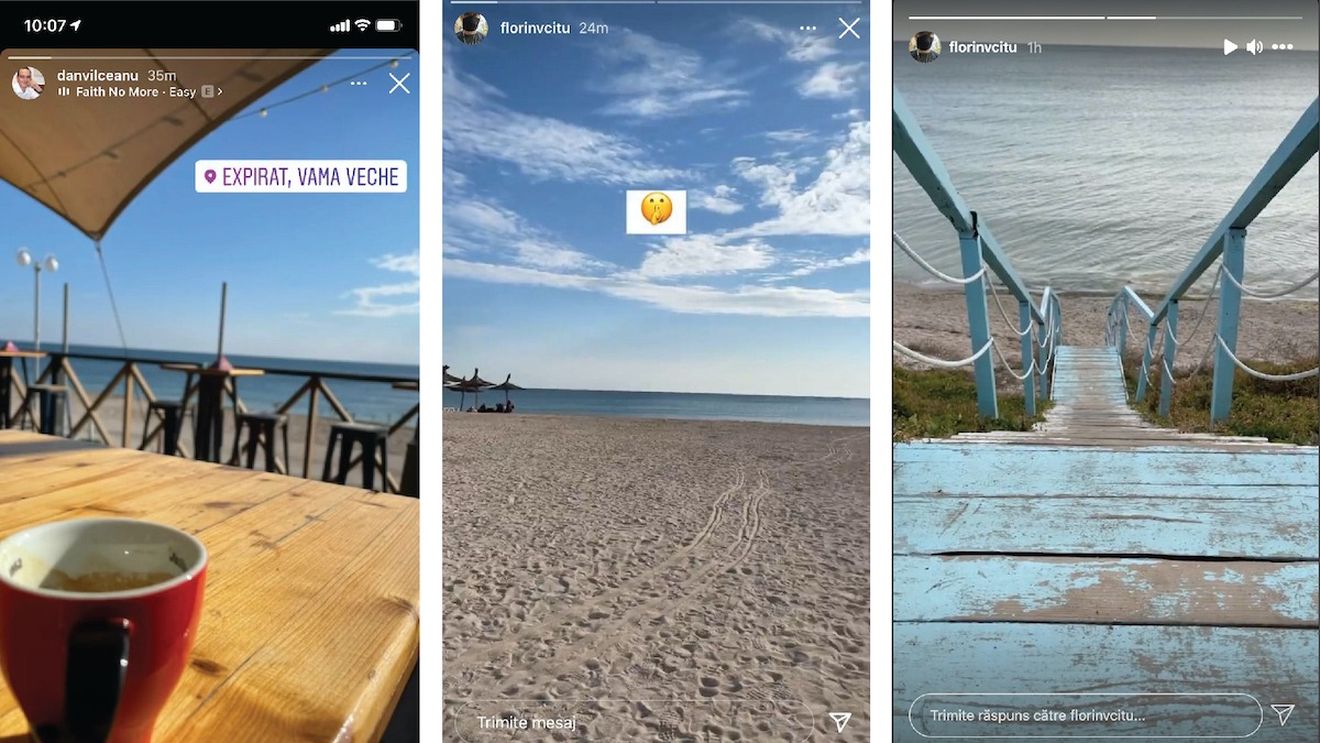 Premierul Florin Cîțu și ministrul Finanțelor, Dan Vîlceanu, singuri la mare / Au postat pe rețelele de socializare imagini cu Vama Veche pustie