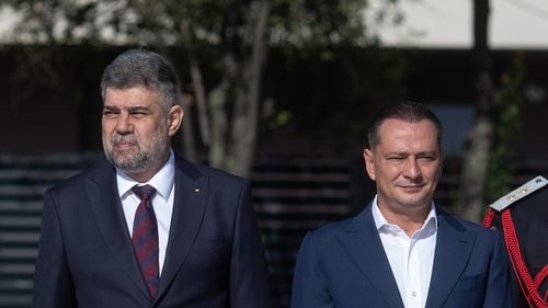 Marcel Ciolacu, împreună cu primarul PSD al Sectorului 4, Daniel Băluță, la un eveniment public: reabilitarea planșeului de la Piața Unirii. Contracte de 900 milioane de lei câștigate de firma Erbașu SA