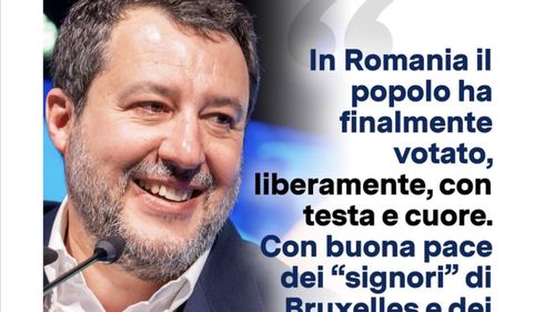 Liderul italian de extremă dreapta, Matteo Salvini, salută victoria lui Simion: ”România a votat în sfârșit, liber, cu capul și cu inima” / Îi cheamă pe românii din Italia să se înscrie în partidul Lega / Simion îi răspunde: ”Mulțumesc, Căpitane!”