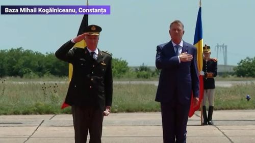 VIDEO Regele Belgiei, Filip, vizită la baza Mihail Kogălniceanu împreună cu președintele Iohannis