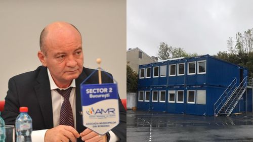 În container sau cursuri după-amiaza. Parte dintre părinții elevilor de clasa a VIII-a de la Colegiul Coșbuc din București, mutați pentru renovare la Mihai Viteazul, protestează față de condițiile în care învață copiii lor