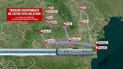CFR Călători a suspendat sute de trenuri în toată țara. „Răspundem conform ordonanței Trenulețul”, spun oficialii companiei
