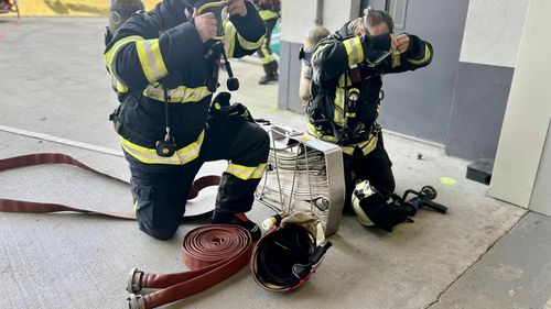 Incendiu la un bancomat din Mediaș / Au ars şi banii din interiorul său