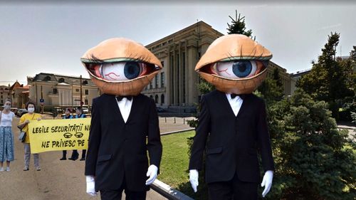 Protest organizat de Declic la guvern împotriva Legilor securității naționale