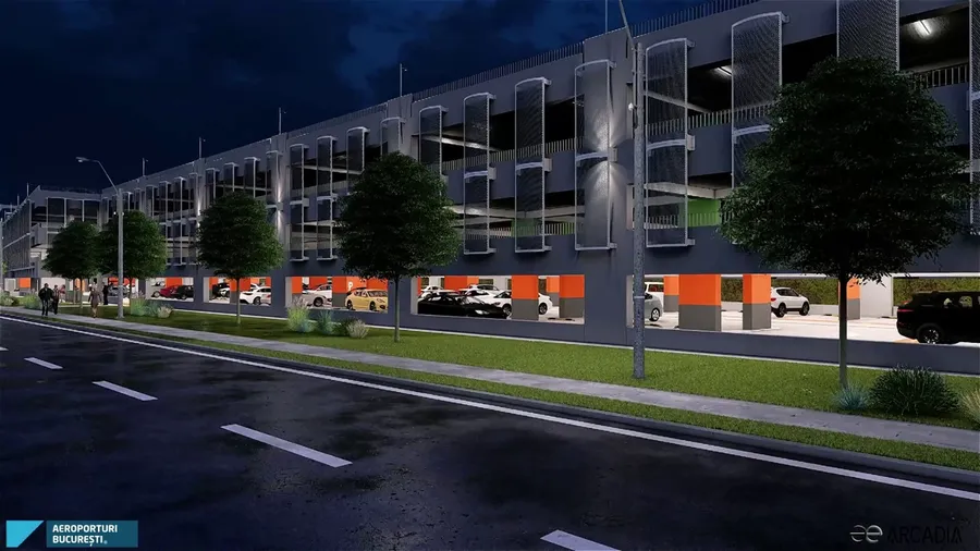 Simulare foto, viitoare parcare Long Term de la Otopeni. Sursa: CNAB