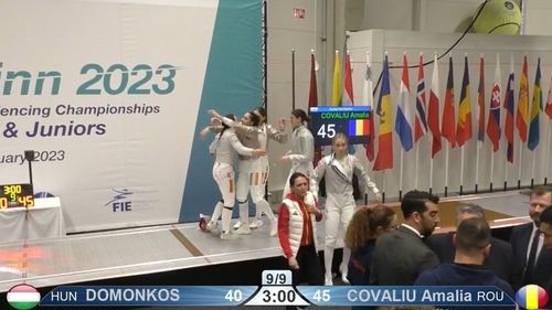 Echipa de cadete a României a câştigat medalia de aur la sabie, la Campionatul European de la Tallinn