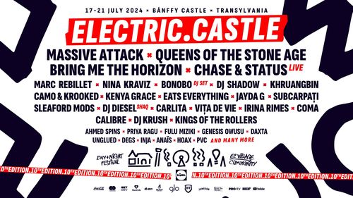 Electric Castle 2024 - primii artiști confirmați/ Massive Attack, Bring Me The Horizon, Queens of The Stone Age la Electric Castle 2024 (Parteneriat)