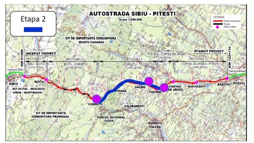 Autostrada Sibiu-Pitești: CNAIR vrea în primăvară licitație cu precalificare pentru secțiunea 3 și 10 kilometri din secțiunea 2