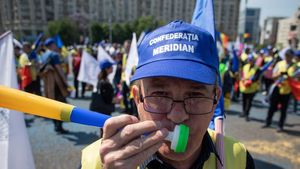 Membrii Confederaţiei Sindicale Meridian protestează, miercuri, în faţa Guvernului / Se cere majorarea salariului minim brut, pentru toate categoriile socio-profesionale, la 3.000 lei