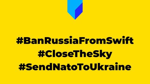 Solidarizare #hashtag: Forțele de la Kiev fac apel la populație să eticheteze liderii lumii, pentru a-i convinge să excludă Rusia din SWIFT și să trimită NATO în Ucraina