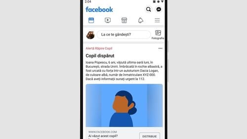 Facebook anunță un sistem de alertă pentru a ajuta la localizarea copiilor dispăruți din România / Alertele vor include informații detaliate și o fotografie a copilului