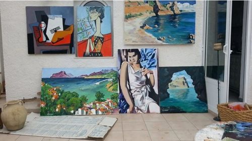 Tablou pictat de Nicu Covaci, scos la vânzare de o cunsocută casă de licitație din România