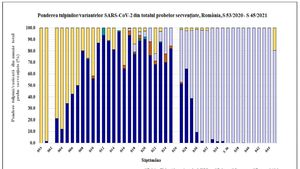 INSP a șters de pe site graficul cu noile variante de coronavirus care circulă în România / Raportul modificat cuprinde exclusiv tulpina Delta / UPDATE Precizările INSP