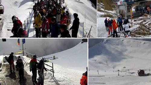 Sinaia, plină de schiori în prima zi din minivacanță / Toate pârtiile din golul alpin sunt deschise