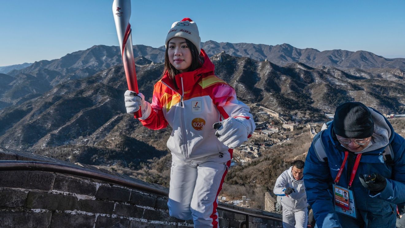 Flacăra Olimpică a ajuns la Marele Zid Chinezesc