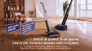 Tineco prezintă în premieră la Bucharest Tech Week noile aspiratoare cu spălare pliabile i7 Fold Premium și S7 Fold Elite