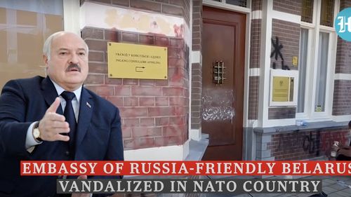 Ambasada Belarus în Olanda, geamuri sparte şi graffiti pe faţadă / Un bărbat de 31 de ani a fost arestat în legătură cu acest incident