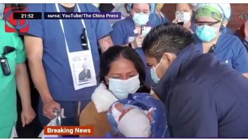 O femeie infectată cu COVID-19, care a născut în comă, și-a văzut bebelușul după două săptămâni