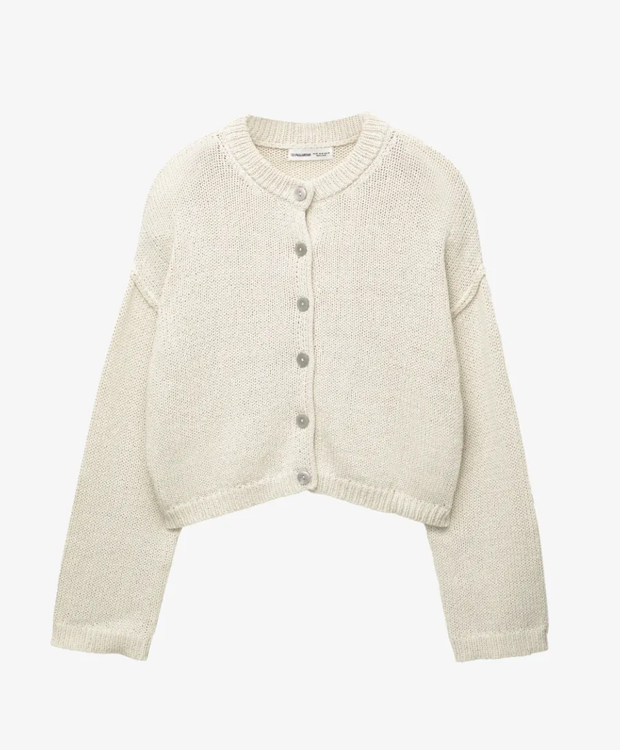 cardigan tricotat crem 