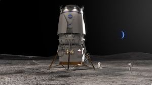 Blue Origin, compania lui Jeff Bezos, va construi pentru NASA un modul care va duce astronauți pe Lună