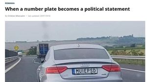 Mașina cu număr de înmatriculare anti-PSD a ajuns subiect pe Euronews/ Efectul de contagiune la Cluj