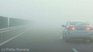 Cod galben de ceață în Muntenia și Dobrogea
