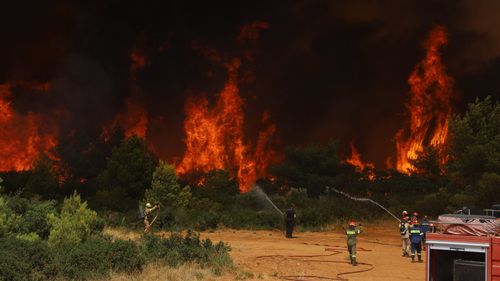 Insula grecească Evia, lovită de noi incendii. Autoritățile au început evacuarea populației
